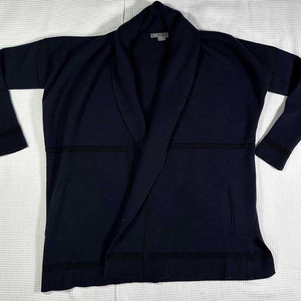 Vince black waterfall drape cardigan